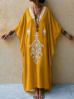 Bohemian Loose-fit Printed Kaftan Maxi Dress