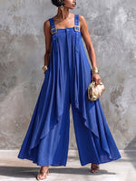 Stylish Artfully Tailored Loose-fitting Chiffon Jumpsuit