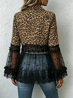 Women's Leopard Lace Denim Jacket