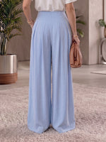 Women's High-waisted Pleated Wide-leg Pants