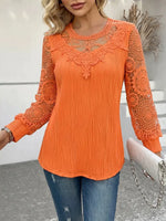 Romantic Vintage-Inspired Lace & Pleated Tunic Blouse