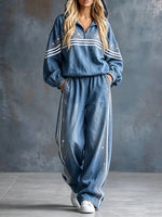 Cozy Shiny Hot Drill Denim-Style Hoodies