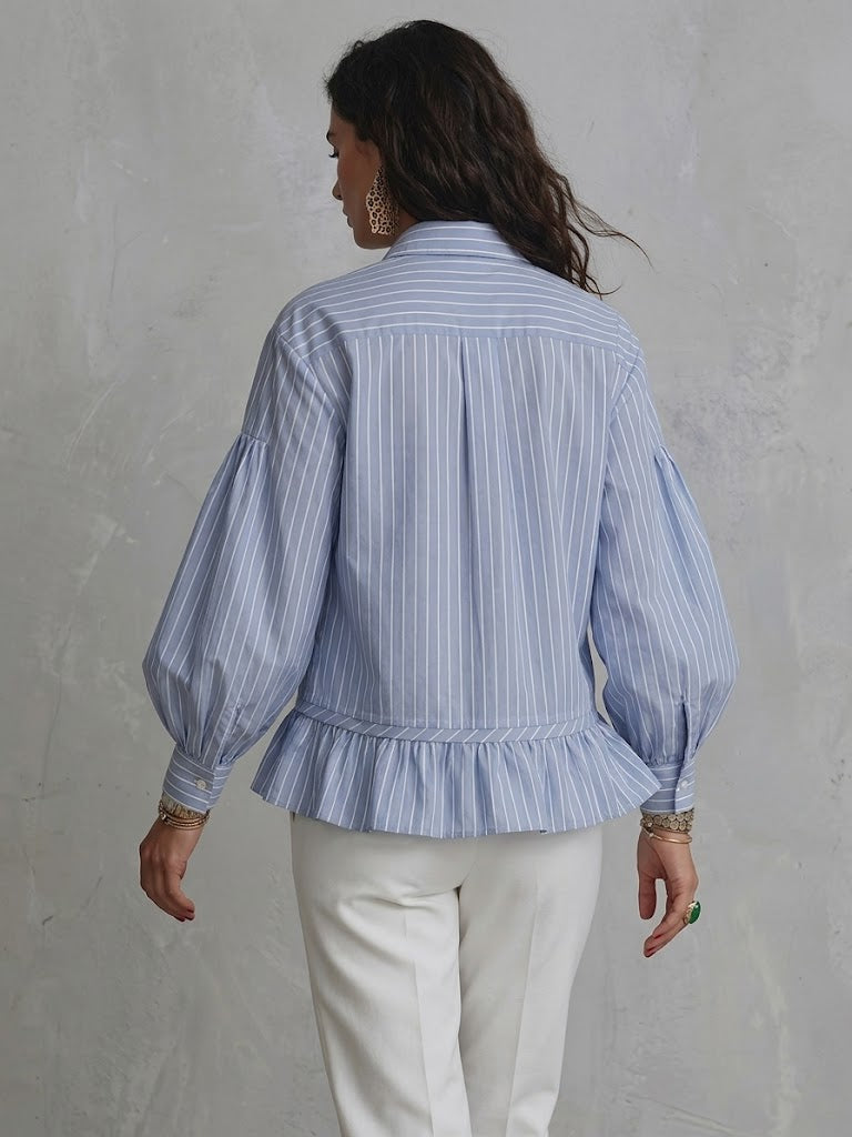 Casual Striped Cotton Shirt