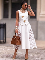 High-waisted Lace Cutout Skirt – Effortless High Fashion
