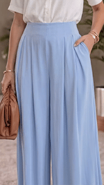 Women's High-waisted Pleated Wide-leg Pants
