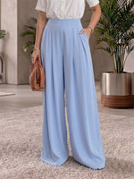 Women's High-waisted Pleated Wide-leg Pants