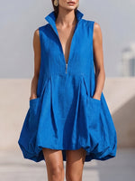 Artfully Tailored Elegant Mini Balloon Dress